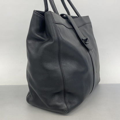 Chanel Black Leather Tote Bag (Pre-Owned)