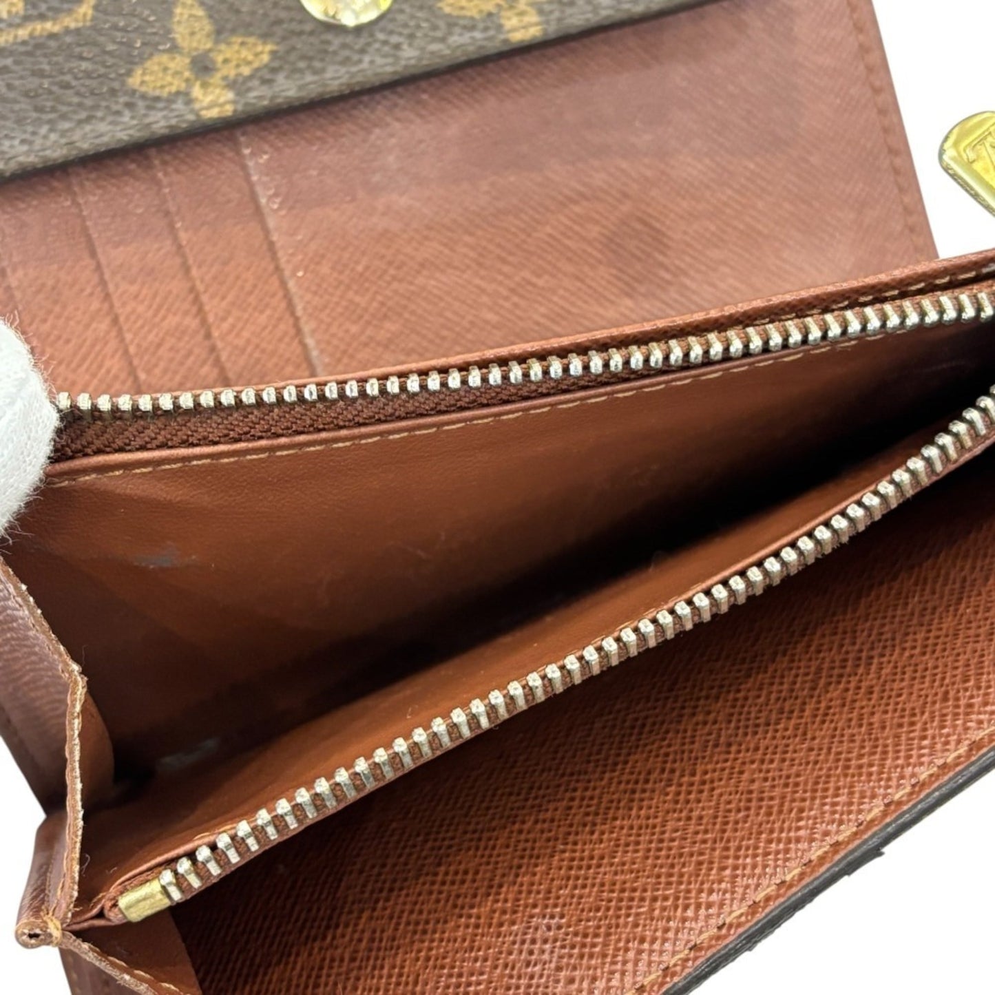 Louis Vuitton Brown Monogram Wallet (Tri-Fold) (Pre-Owned)