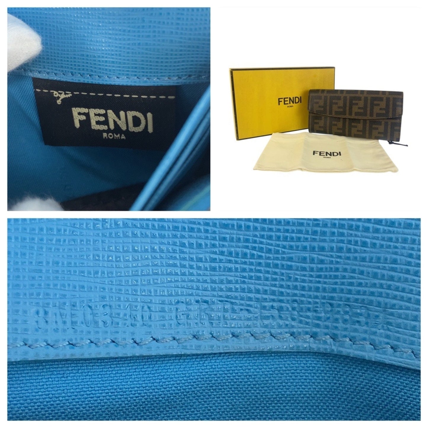 Fendi Brown Pvc Long Wallet (Bi-Fold) (Pre-Owned)