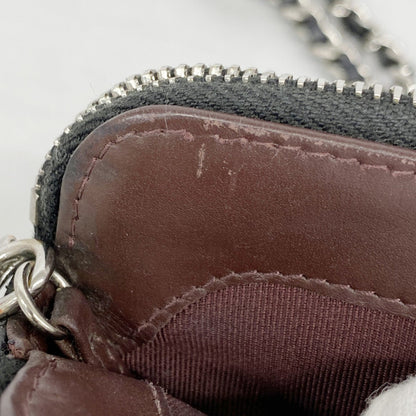 Chanel Black Grained Calfskin Chain/Shoulder Wallet (Pre-Owned)