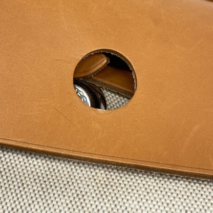 Hermes Natural Toile H Handbag (Pre-Owned)