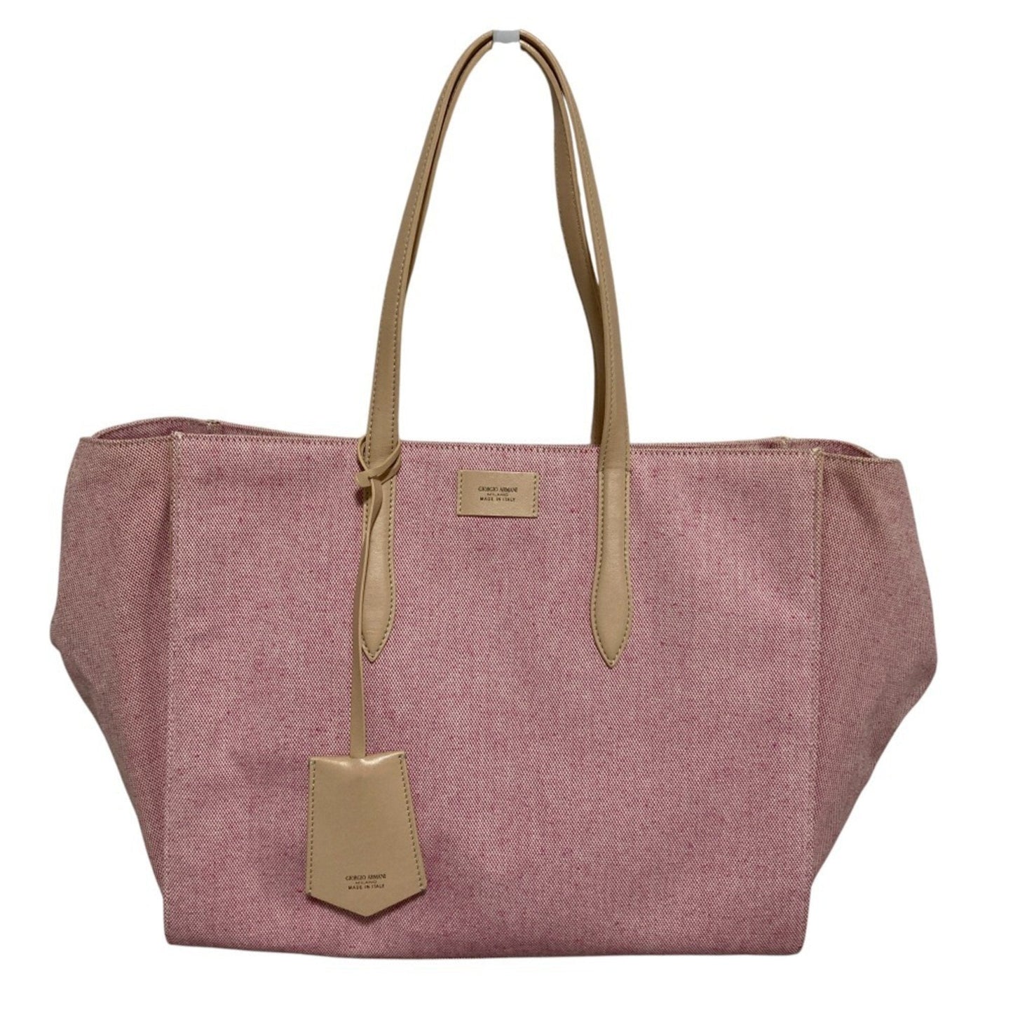 Giorgio Armani Pink Pink Beige Tote Bag (Pre-Owned)