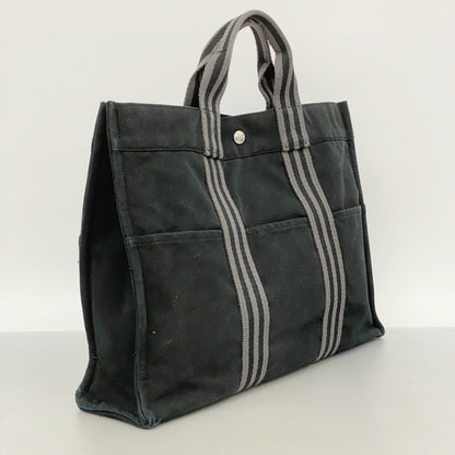 Hermes Black Canvas Tote Bag (Pre-Owned)