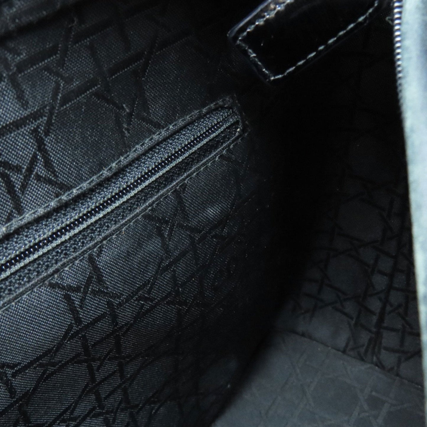 Christian Dior Lady Dior Black Canvas Tote Bag (Pre-Owned)