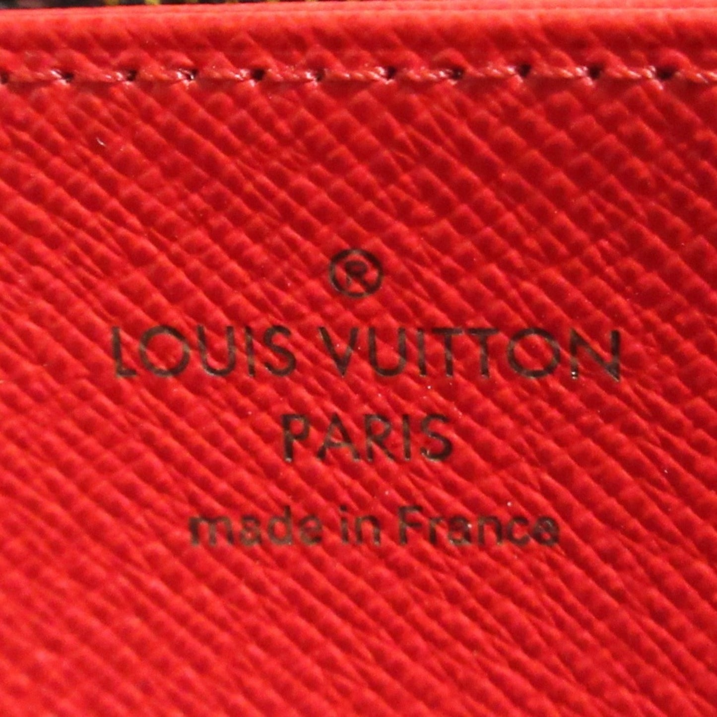 Louis Vuitton Brown Red Color Long Wallet (Bi-Fold) (Pre-Owned)