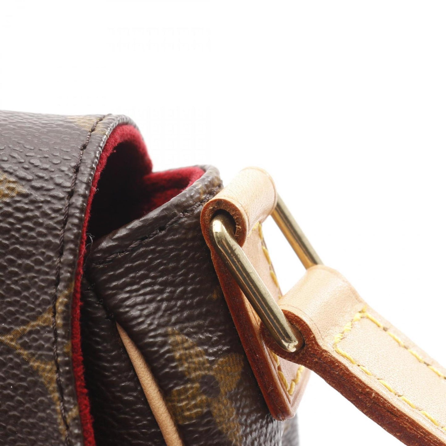 Louis Vuitton Brown Monogram Coated Canvas Leather Shoulder Bag (Pre-Owned)