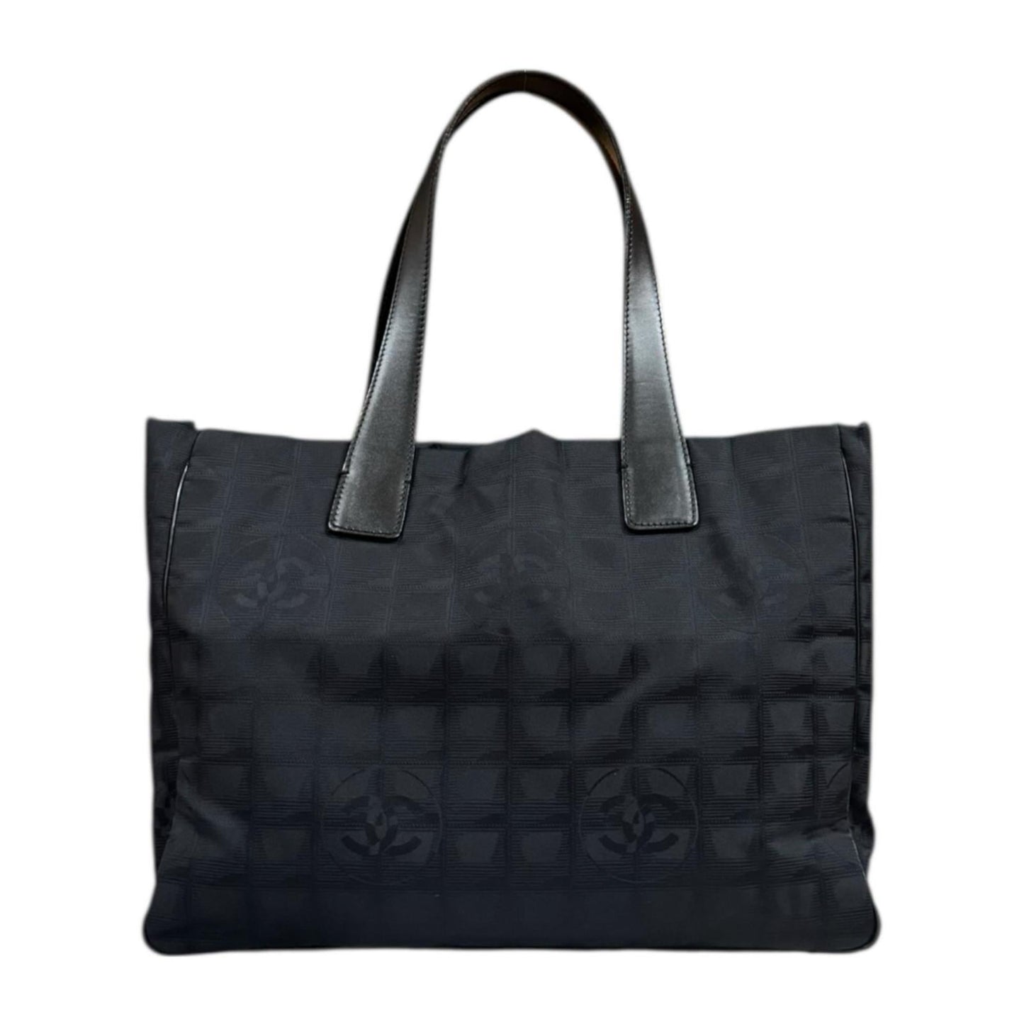 Chanel Black Nylon Jacquard Tote Bag (Pre-Owned)