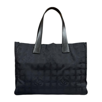 Chanel Black Nylon Jacquard Tote Bag (Pre-Owned)