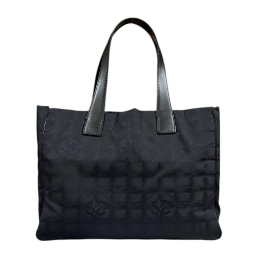 Chanel Black Nylon Jacquard Tote Bag (Pre-Owned)