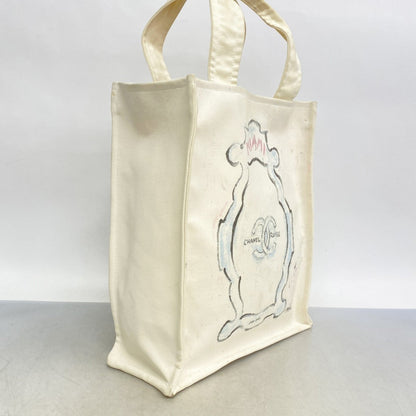 Chanel Ivory Canvas Tote Bag (Pre-Owned)