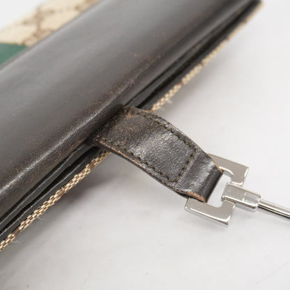 Gucci Brown Canvas Long Wallet (Bi-Fold) (Pre-Owned)