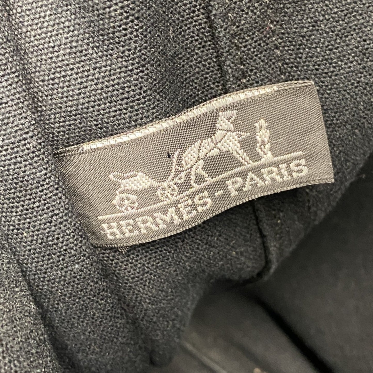 Hermes Black Canvas Tote Bag (Pre-Owned)