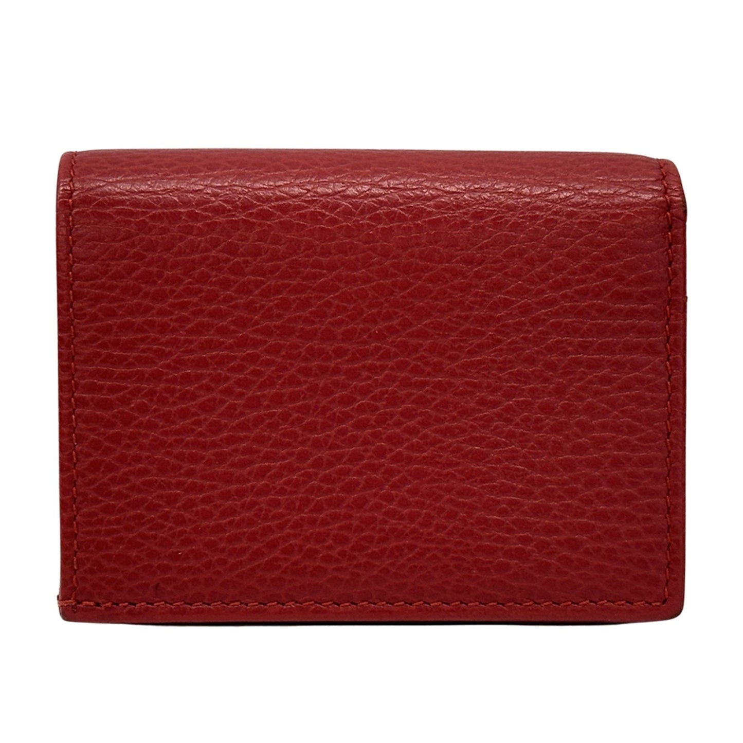 Gucci Red Color Leather Wallet (Bi-Fold) (Pre-Owned)