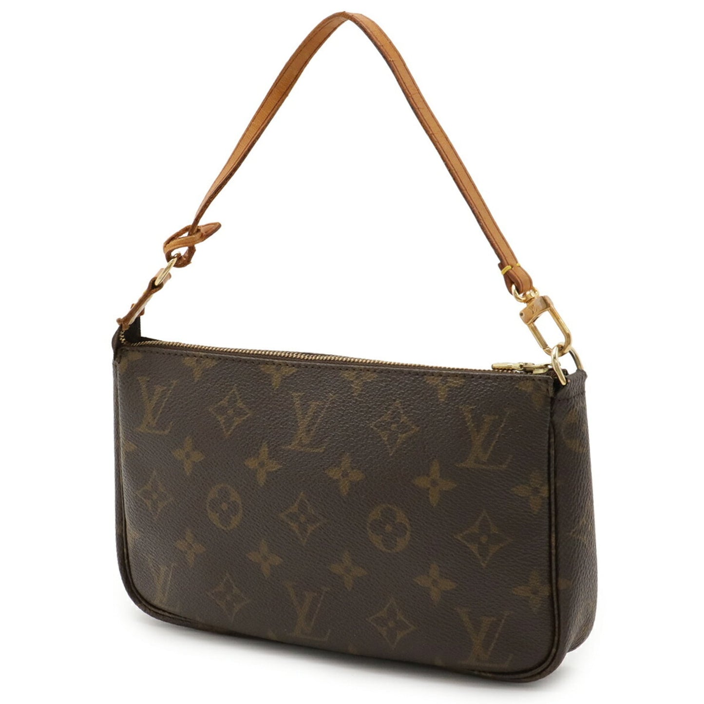 Louis Vuitton Brown Pvc Handbag Pochette Pouch (Pre-Owned)