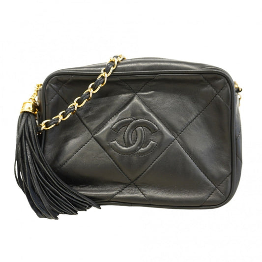 Chanel Black Leather Shoulder Bag (Pre-Owned)