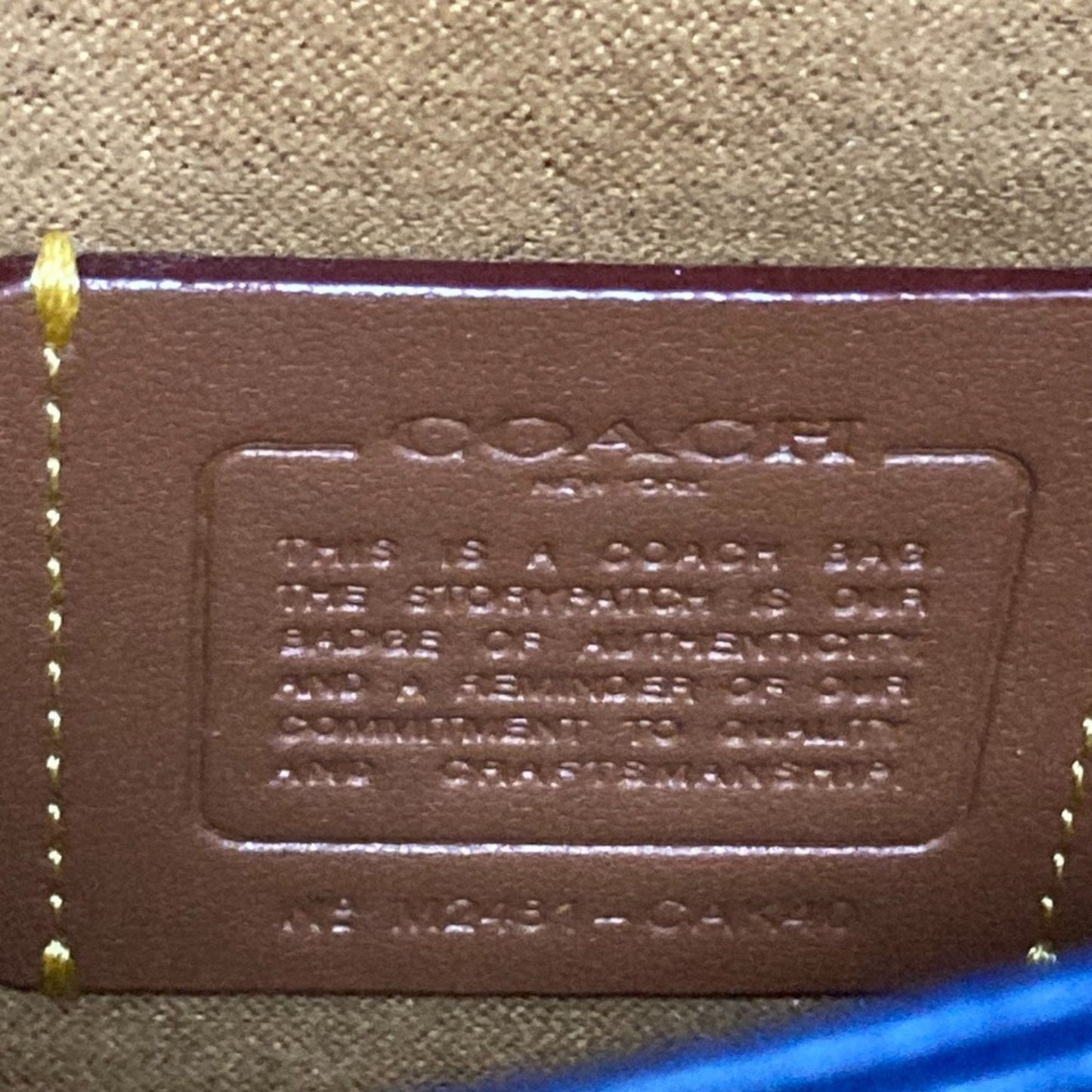 Coach Blue Quilting Shoulder Bag (Pre-Owned)