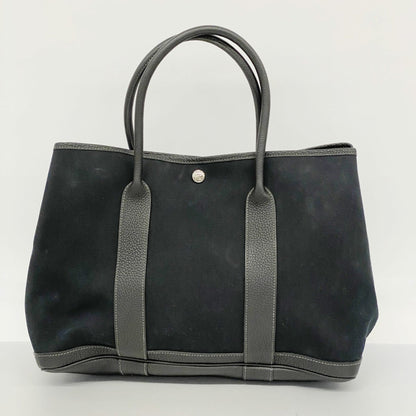 Hermes Black Toile Officier Tote Bag (Pre-Owned)