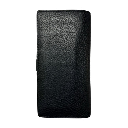 Louis Vuitton Black Noir Leather Long Wallet (Tri-Fold) (Pre-Owned)