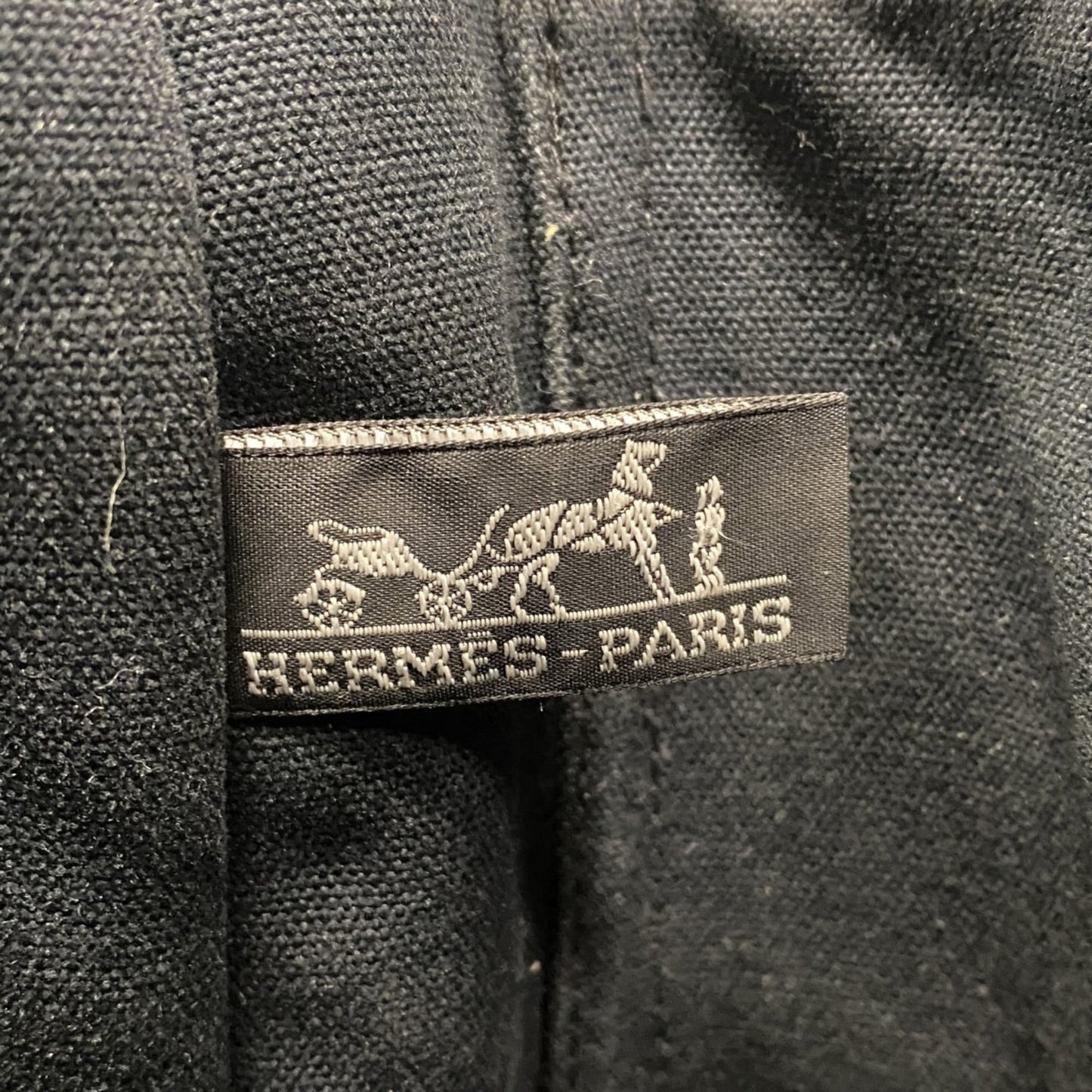 Hermes Black Canvas Tote Bag (Pre-Owned)