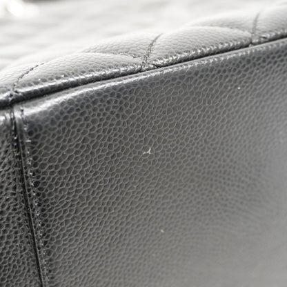 Chanel Black Grained Calfskin Tote Bag (Pre-Owned)