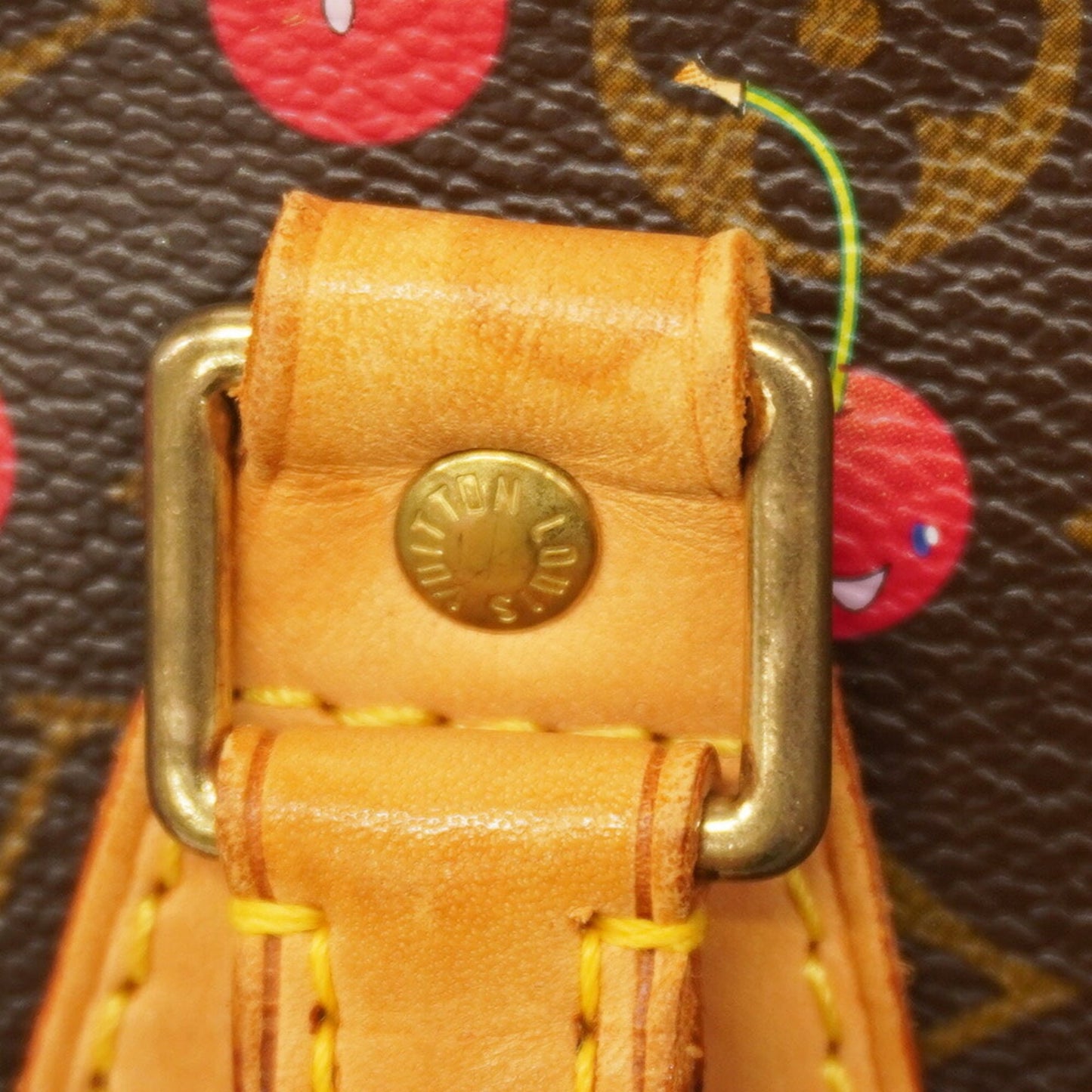 Louis Vuitton Brown Red Color Handbag (Pre-Owned)