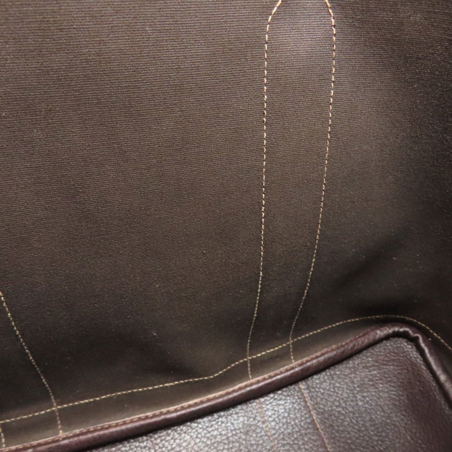 Hermes Garden Brown Toile Officier Tote Bag (Pre-Owned)