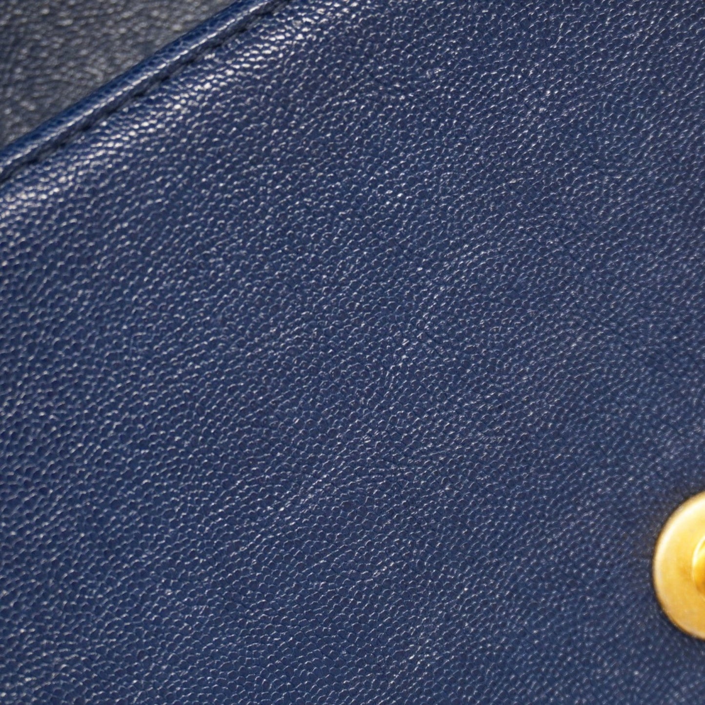 Chanel Navy Grained Calfskin Shoulder Bag (Pre-Owned)