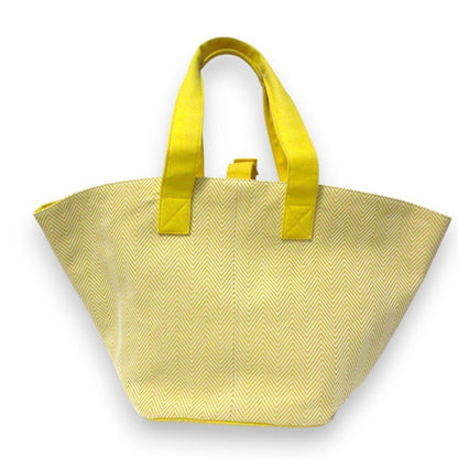Hermes White Yellow Pouch Tote Bag (Pre-Owned)