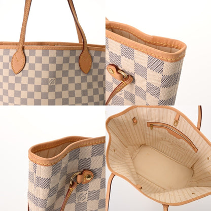 Louis Vuitton White Damier Azur Canvas Tote Bag (Pre-Owned)