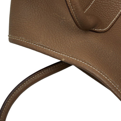 Hermes Beige Etoupe Gray Negonda Leather Handbag Tote Bag (Pre-Owned)