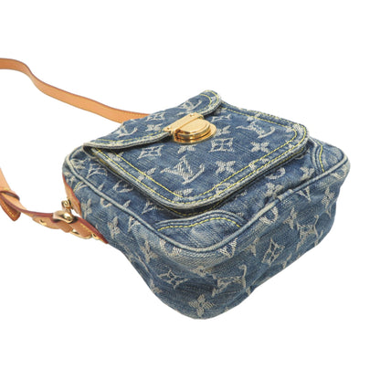 Louis Vuitton Blue Monogram Denim Shoulder Bag (Pre-Owned)