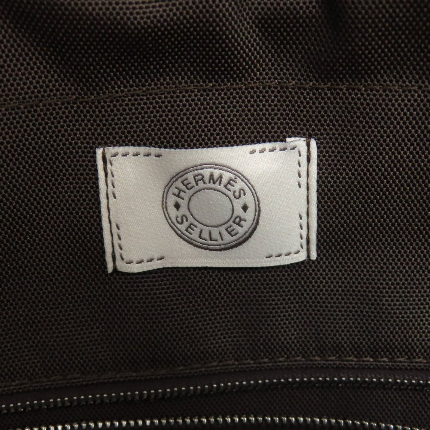 Hermes Bordeaux Brown Canvas Tote Bag (Pre-Owned)