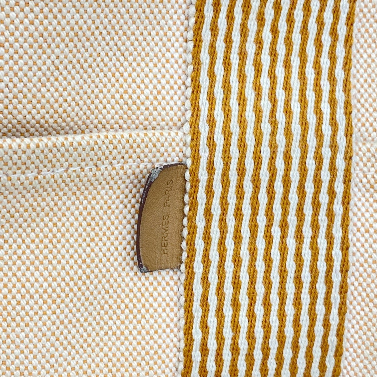 Hermes Orange Canvas Tote Bag (Pre-Owned)