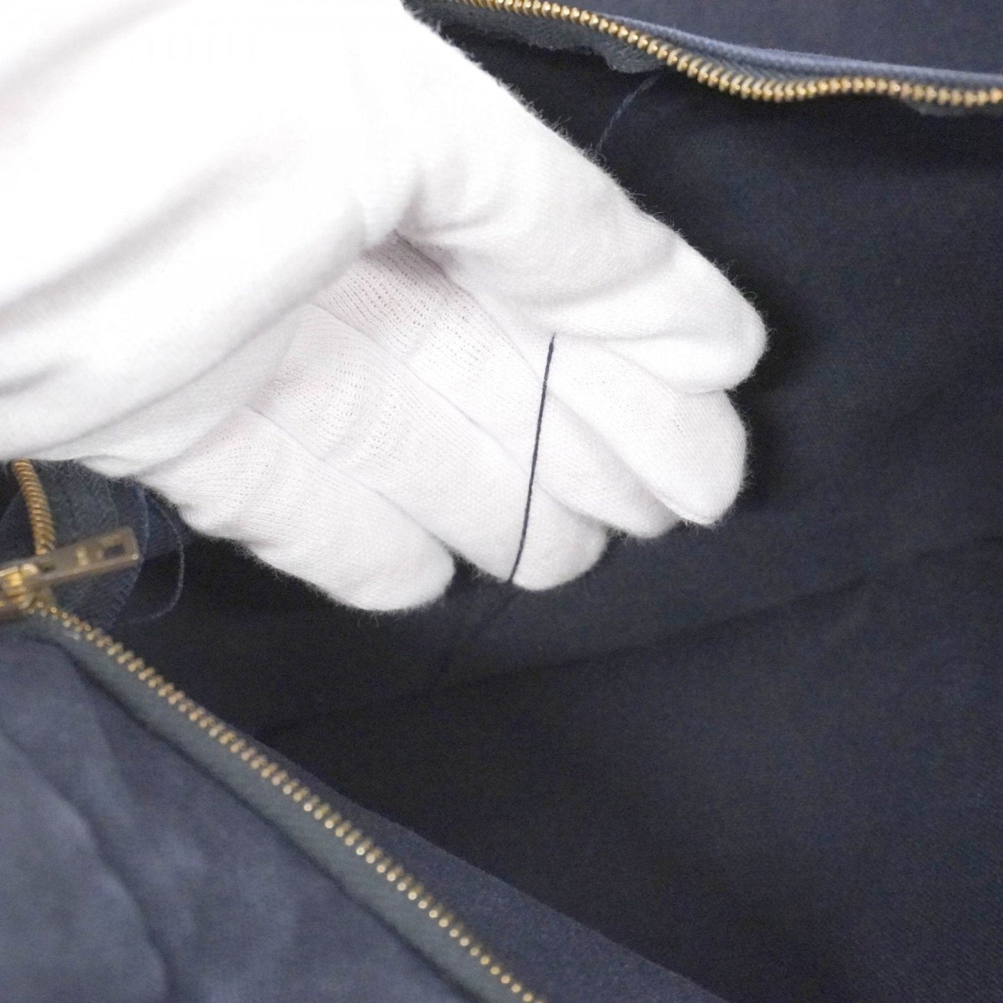 Hermes Navy Canvas Tote Bag (Pre-Owned)