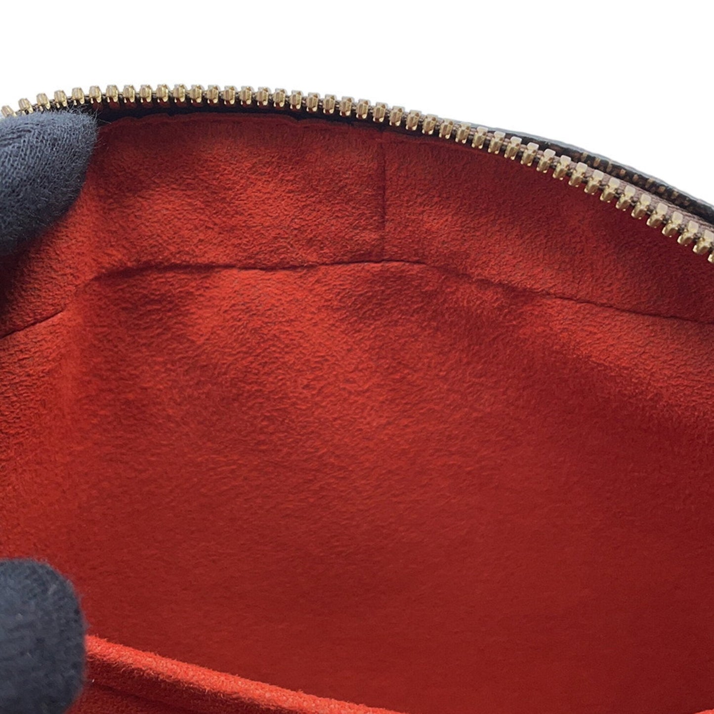 Louis Vuitton Brown Red Color Damier Canvas Handbag (Pre-Owned)