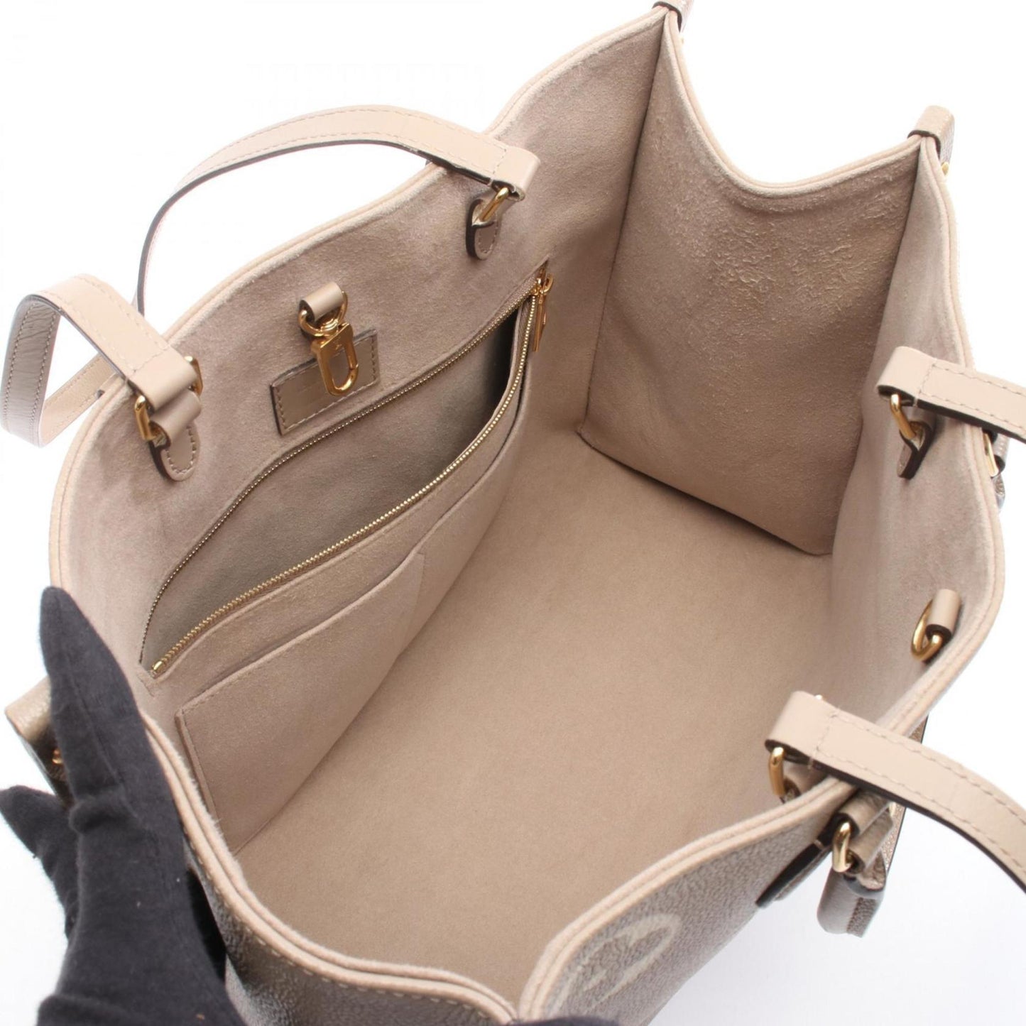 Louis Vuitton Beige Ivory Tourterelle Monogram Empreinte Tote Bag (Pre-Owned)