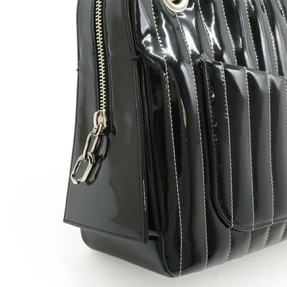 Chanel Black Leather Shoulder Bag Tote Bag (Pre-Owned)