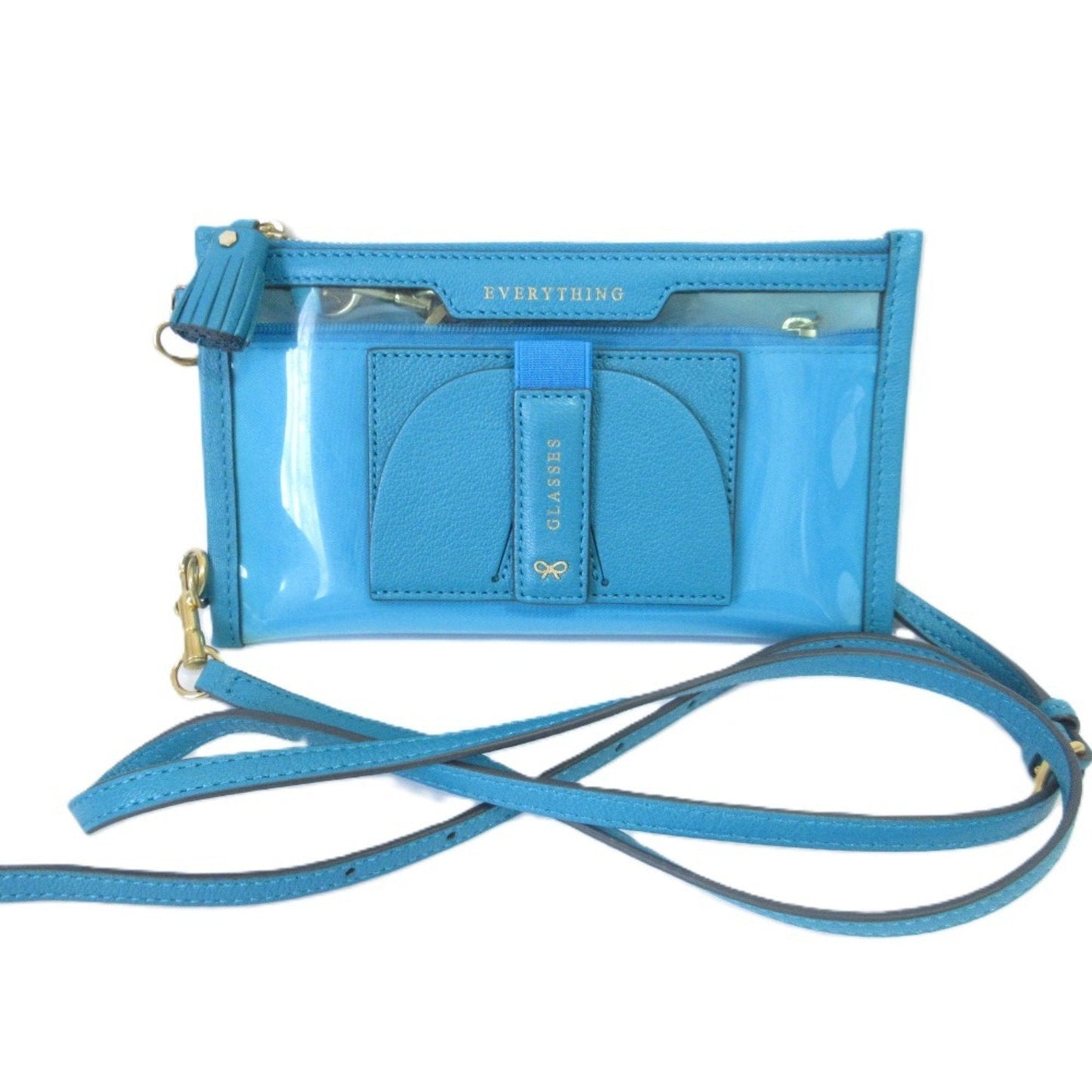 Anya Hindmarch Blue Pochette Pouch Shoulder Bag (Pre-Owned)