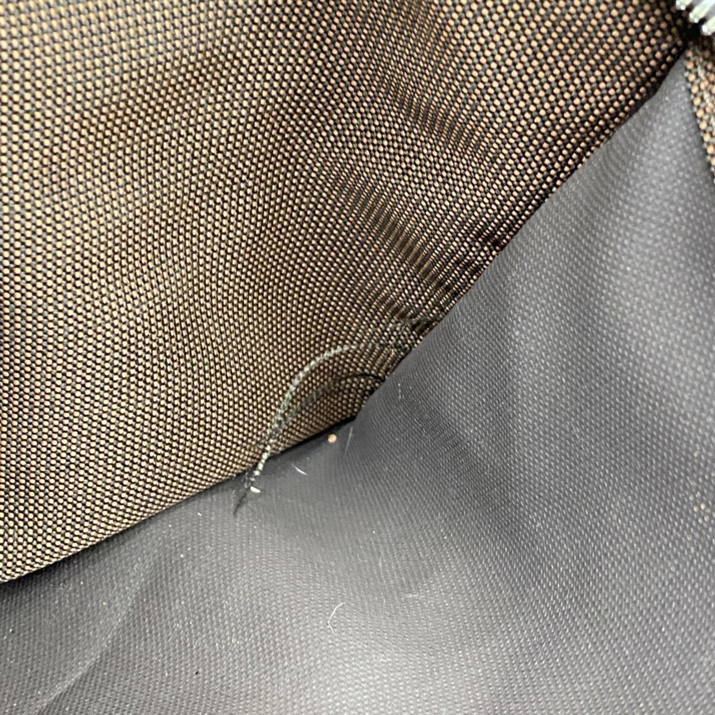 Hermes Brown Canvas Tote Bag (Pre-Owned)