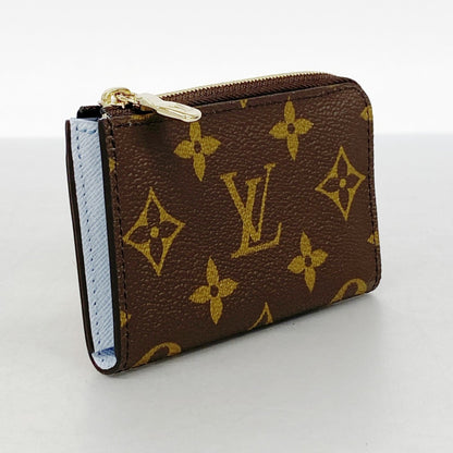 Louis Vuitton Blue Brown Coin Purse/Coin Case (Pre-Owned)