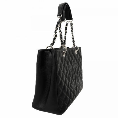 Chanel Black Grained Calfskin Tote Bag (Pre-Owned)