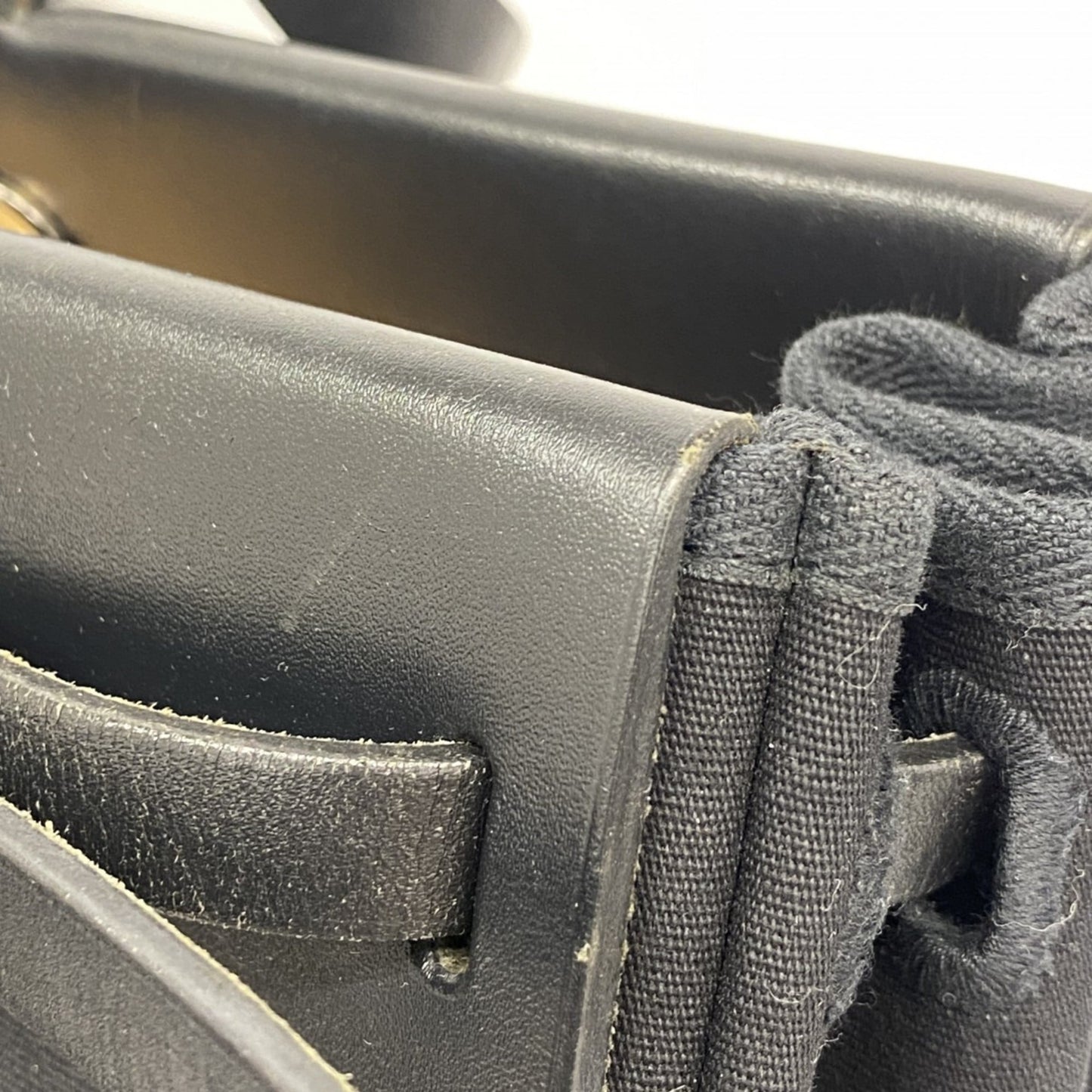 Hermes Black Toile Officier Tote Bag (Pre-Owned)