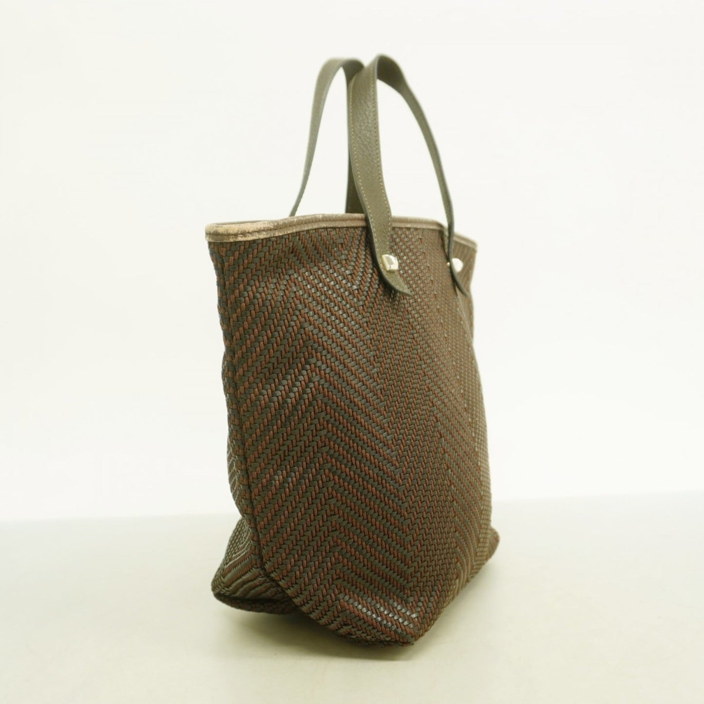 Hermes Brown Polyester Tote Bag (Pre-Owned)