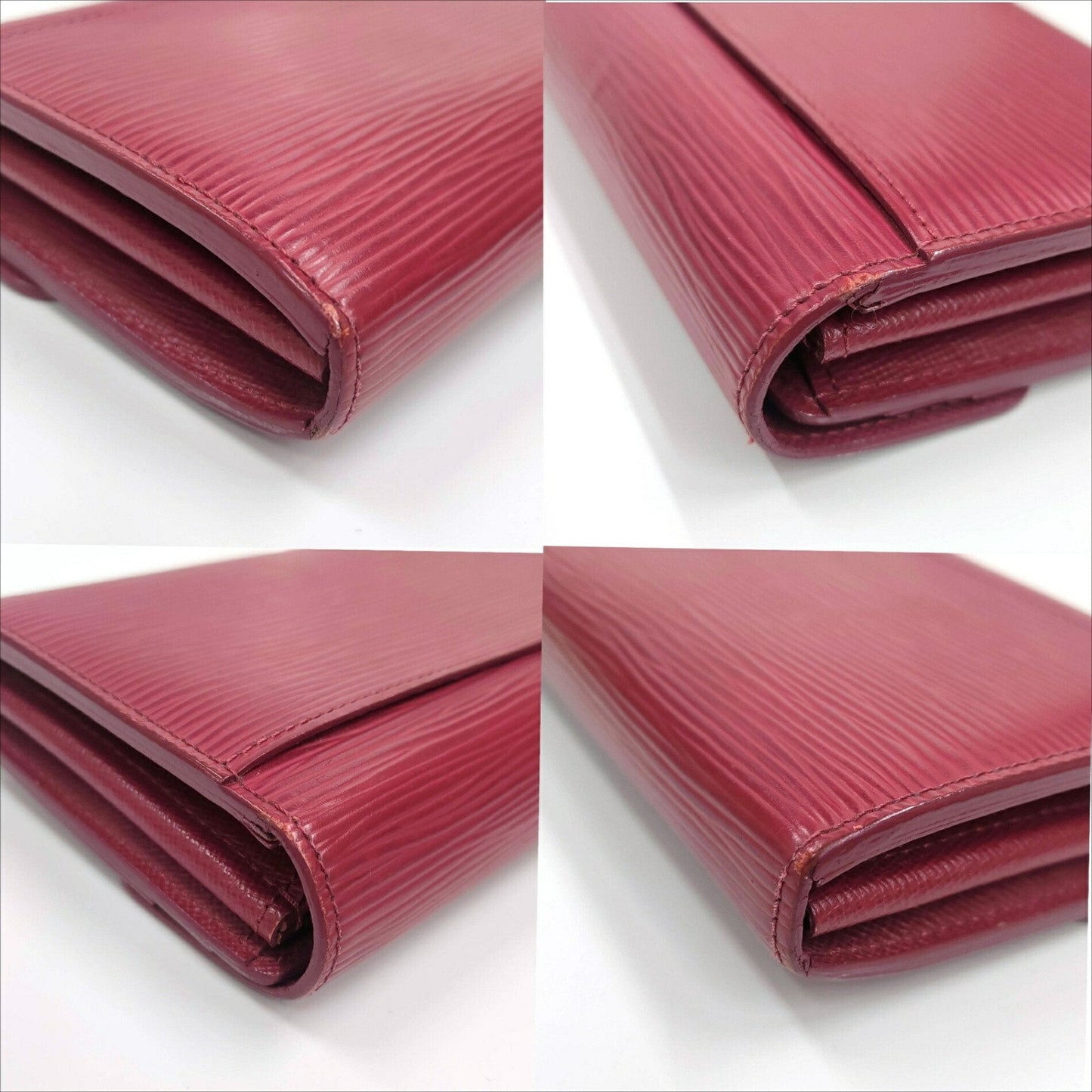 Louis Vuitton Fuchsia Epi Leather Long Wallet (Tri-Fold) (Pre-Owned)