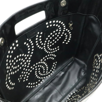 Chanel Black Leather Handbag Pouch Tote Bag (Pre-Owned)