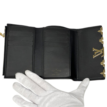 Louis Vuitton Black Noir Leather Long Wallet (Bi-Fold) (Pre-Owned)