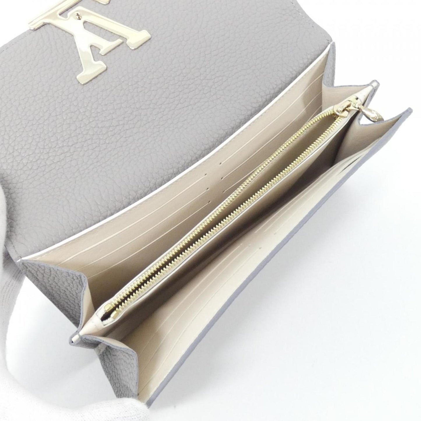 Louis Vuitton Gray Long Wallet (Bi-Fold) (Pre-Owned)