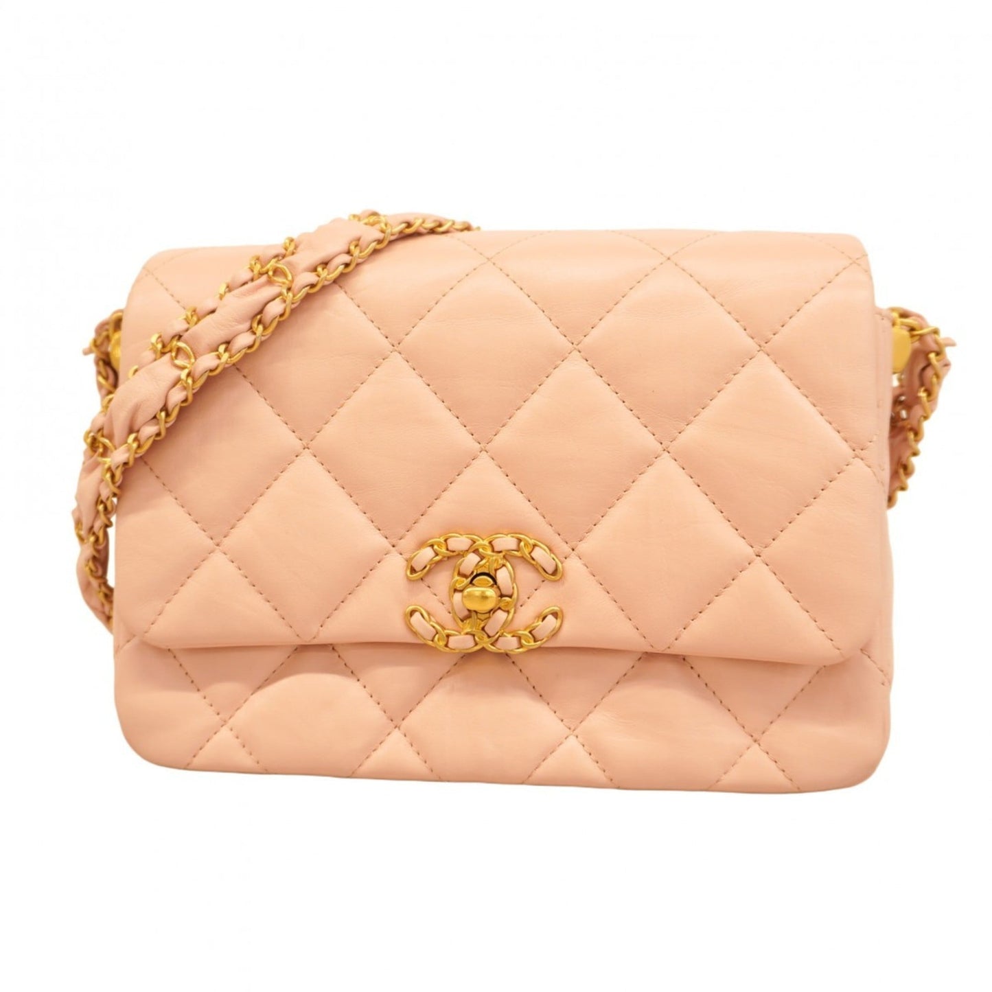 Chanel Pink Leather Shoulder Bag (Pre-Owned)