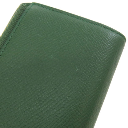Salvatore Ferragamo Gancini Green Leather Wallet (Bi-Fold) (Pre-Owned)