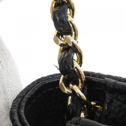 Chanel Black Bordeaux Grained Calfskin Chain/Shoulder Wallet (Pre-Owned)